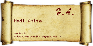 Hadi Anita névjegykártya